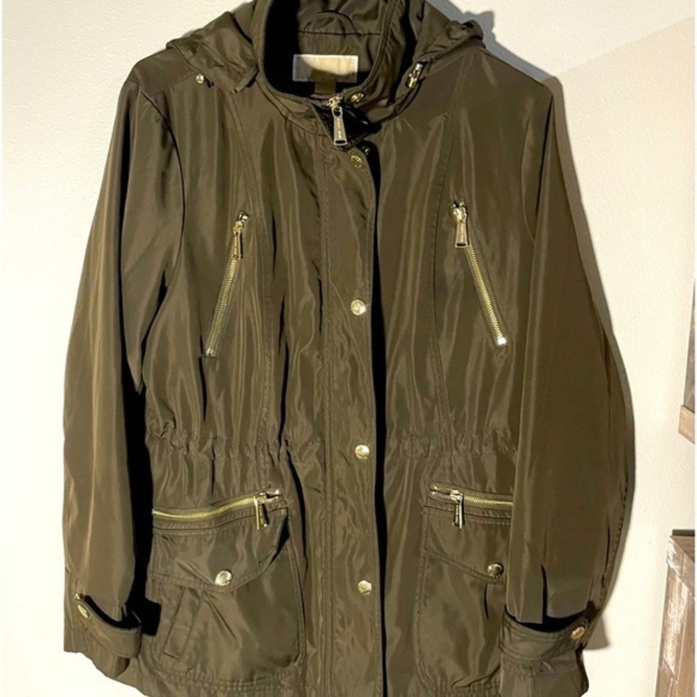 COPY - Michael Kors cinch waist anorak brown coat